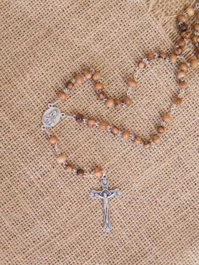 Olive wood rosary