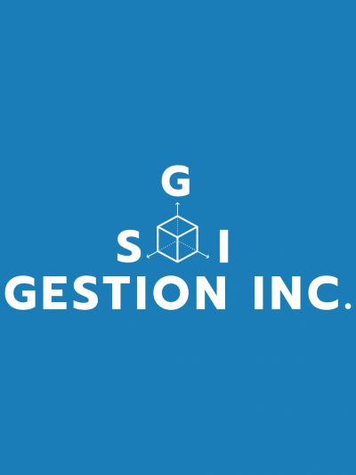 Blue logo with white text and a cube design in the center.