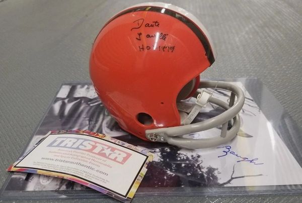 Autographed Dante Lavelli Mini Helmet - COA