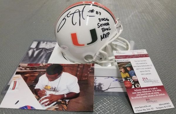 Sinorice Moss - autographed mini helmet