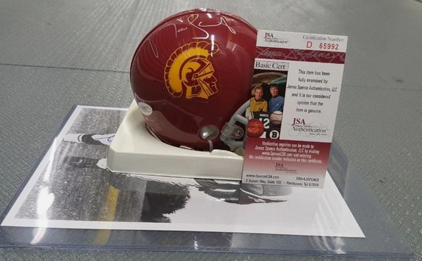 Matt Leonard- autographed mini helmet - USC Trojans