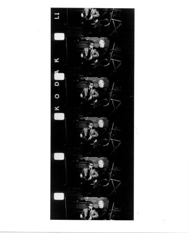 Bob Dylan and Gerard Malanga at Andy Warhol's Factory in New York City