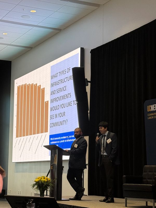 Miguel and Brian speaking at UC Merced SEED conference