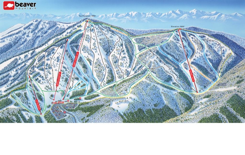 Beaver Mountain Resort map, Garden City, Utah
