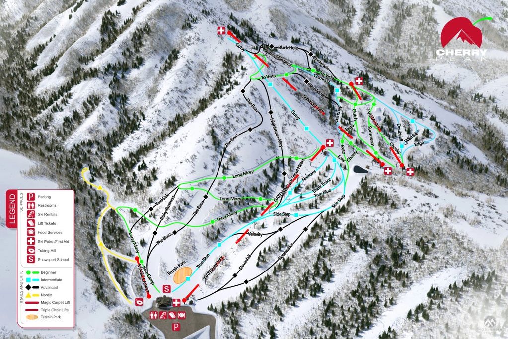 Cherry Peak Resort Map, Richmond, UT