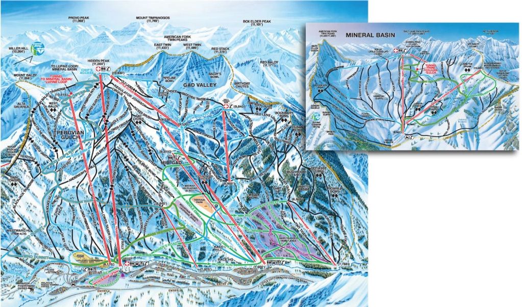 Snowbird Resort map Snowbird, Utah