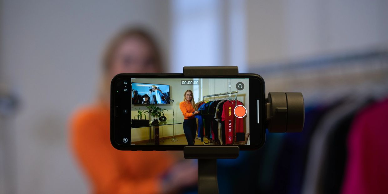 A person recording video