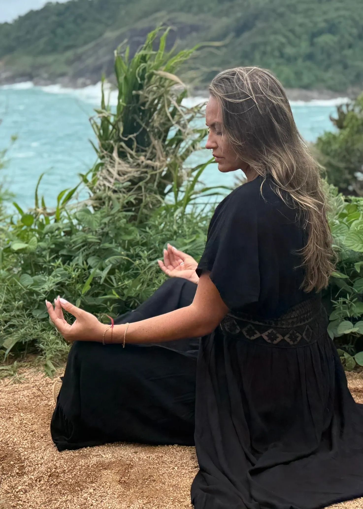 woman, meditation, peace, enlighten, calm, beach, breath, spiritual, guided meditation, guidance