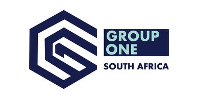 Logo of Group One South Africa with a hexagonal design.