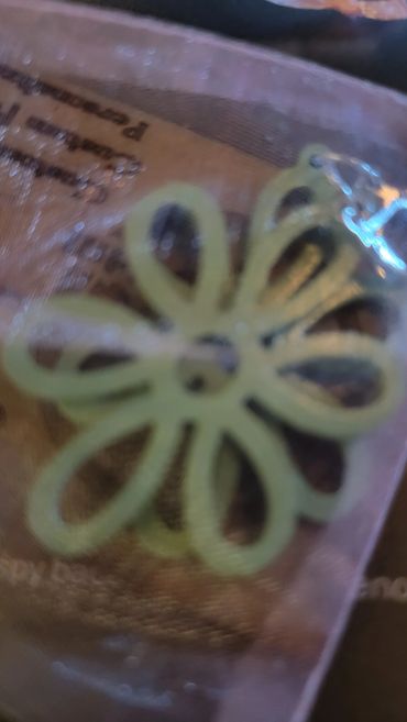 Flower Earring Set in Green