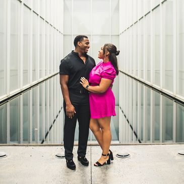 Engagement session at NC Museum of Art in Raleigh - Raleigh engagement photographer 