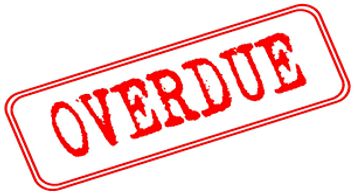 STOCK IMAGE THAT SAYS OVERDUE