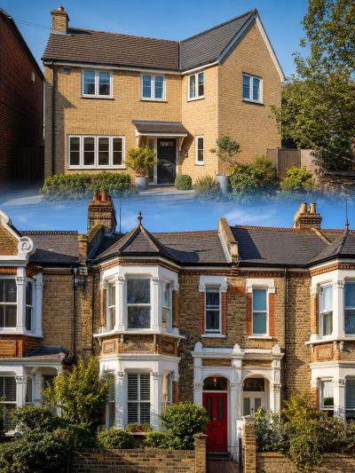 Modern and Victorian properties representing Level 2 and Level 3 Home Surveys