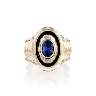 Aglaida, GEM's Collection, Oval model, White Gold 18 Karat, Weight 15 gr., Tanzanite