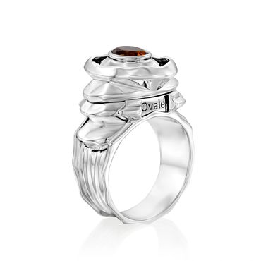 Aglaida, GEM's Collection, Oval model, Silver 925, Garnet