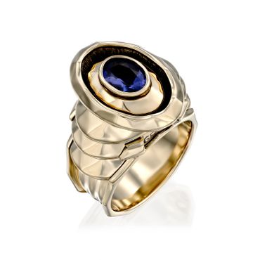 Aglaida, GEM's Collection, Oval model, White Gold 18 Karat, Weight 15 gr., Tanzanite