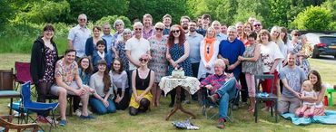 Tudor Players members at a social event.