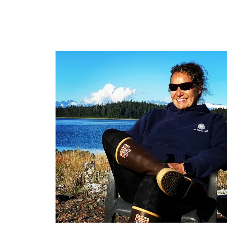 Cindy Greer relaxing in Alaska