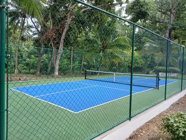 Pickleball Court Construction at Golden Clouds Villa, St. Mary, Jamaica