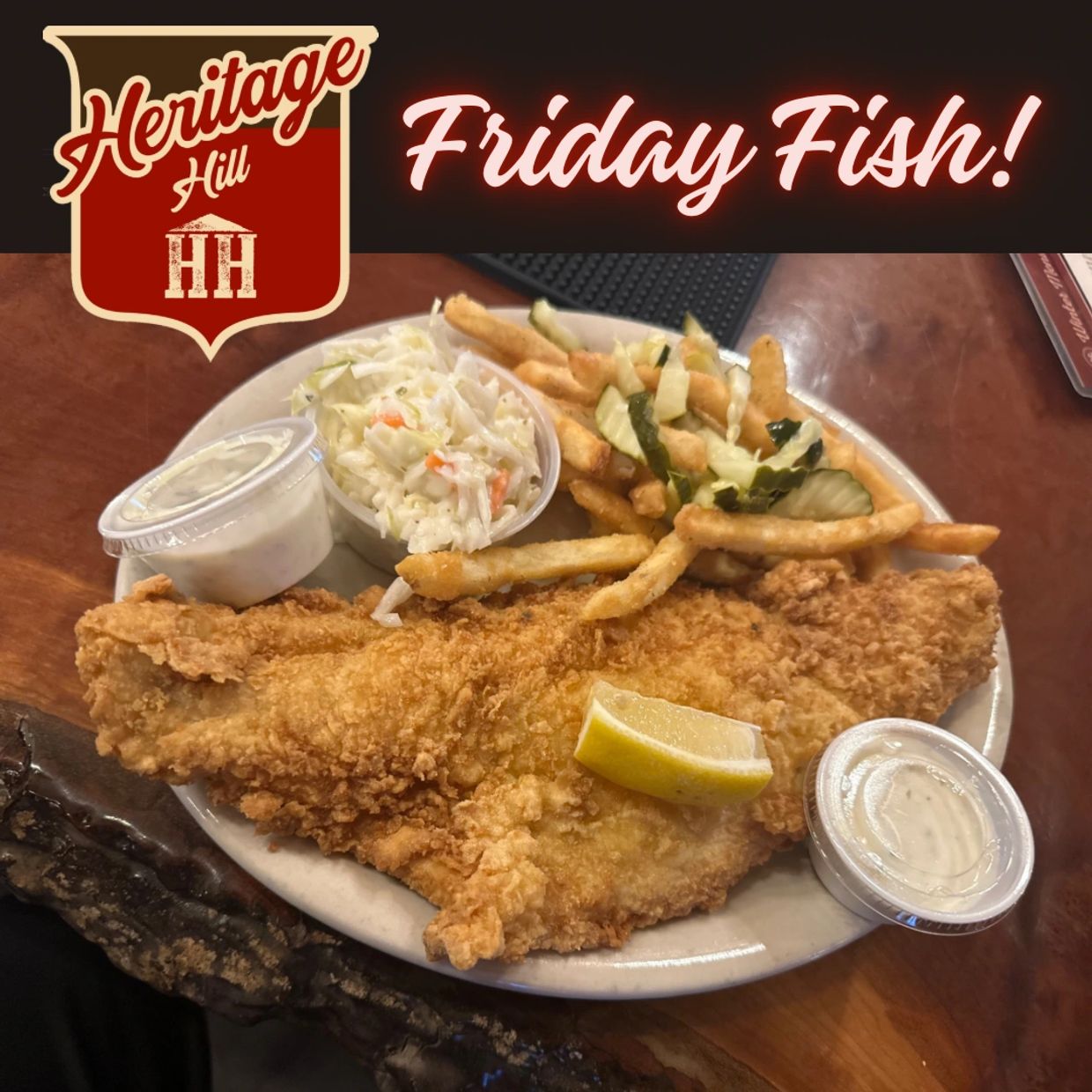 Only two weeks left to enjoy our delicious FRESH haddock dinners (fried or broiled) starting at noon