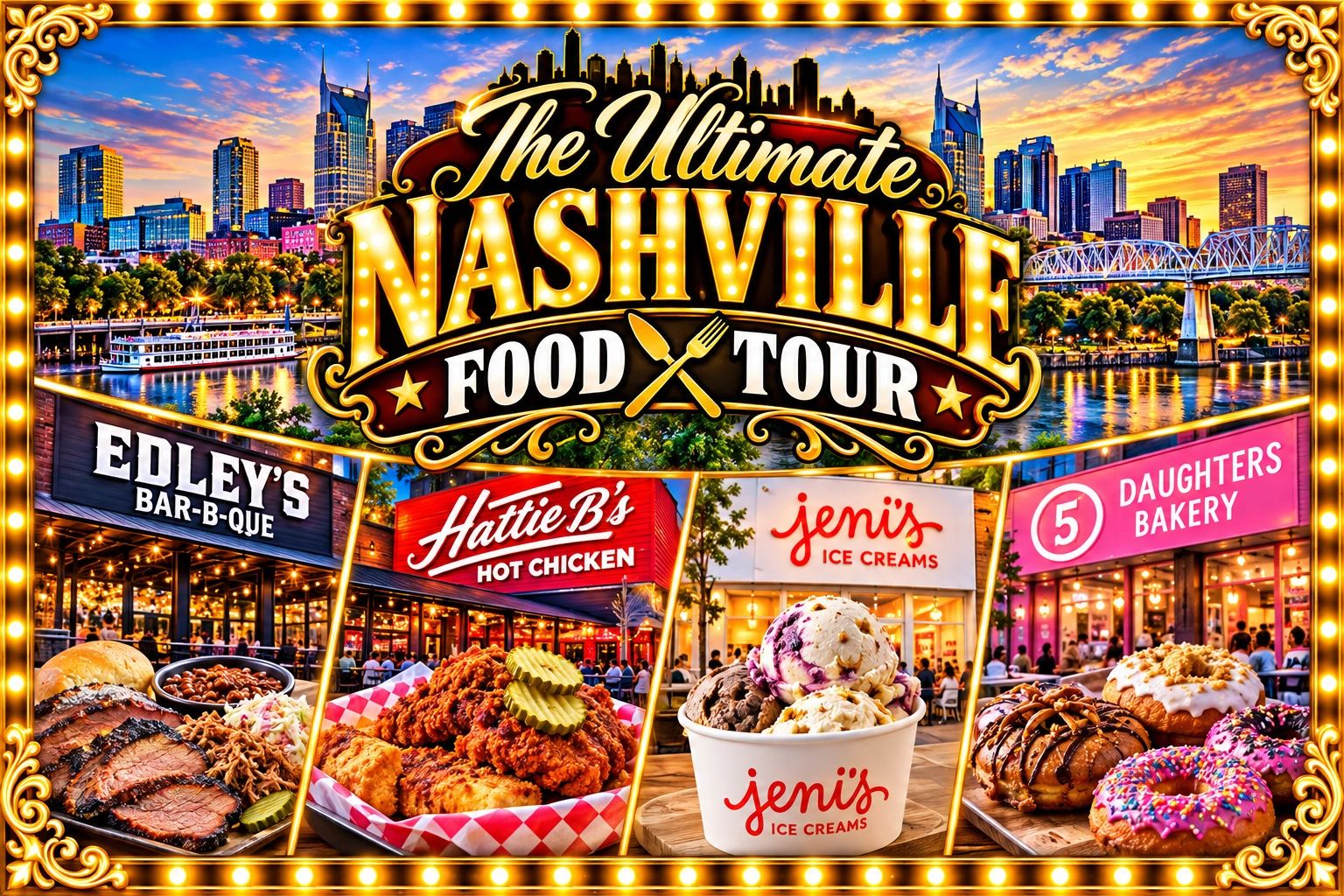 Nashville Food Tour – private hot chicken and BBQ tour with Hattie B's and Edley's