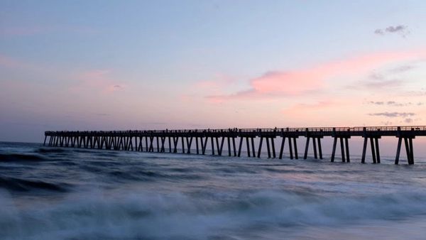 Pensacola pier, sunrise, beach, Barry altmark, photography, fine art photography, canvas, Florida