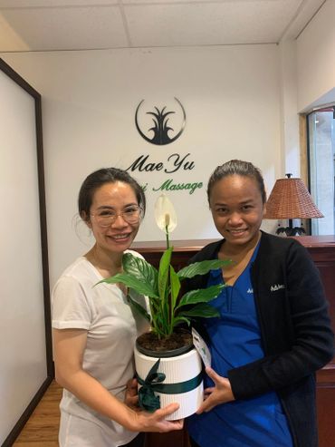 Nancy's flower gift for opening day