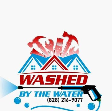 Logo for Washed By The Water pressure washing and home services business.