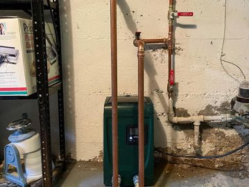 Booster pump install for a local city home with low water pressure