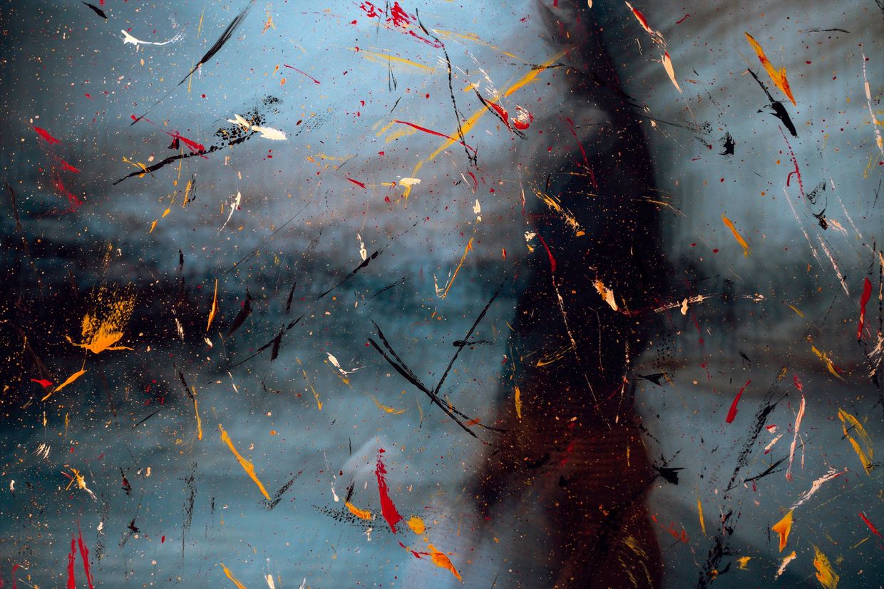 shadowy figure in snow