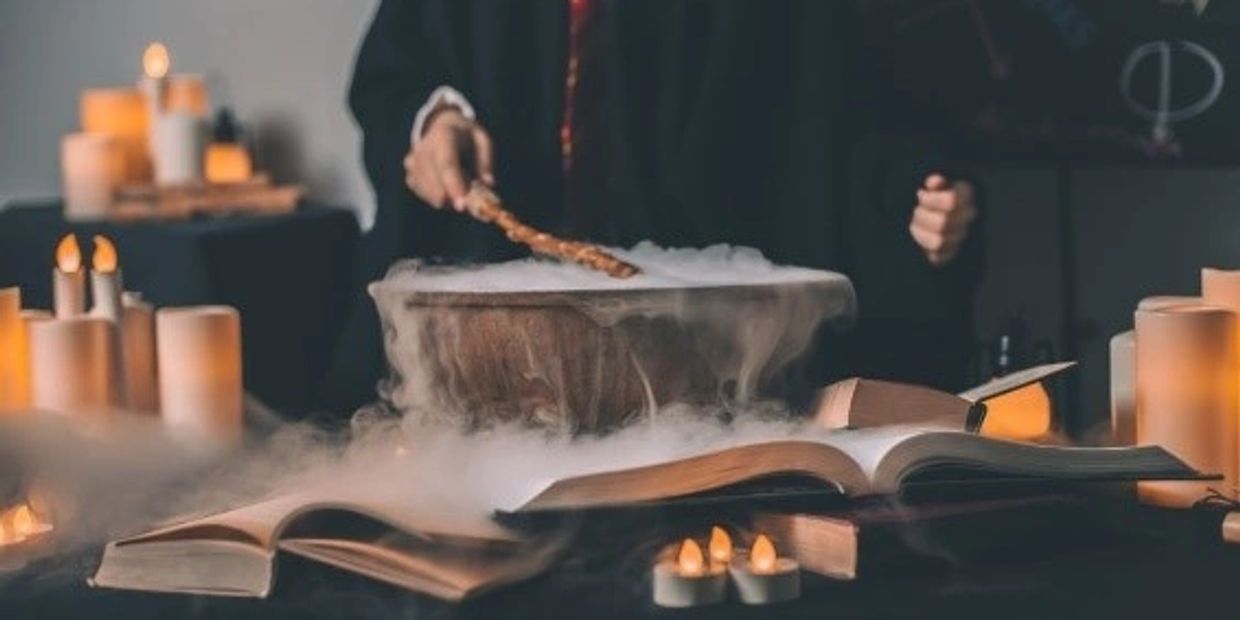 magic, cauldron, magic wand, smoke, spells