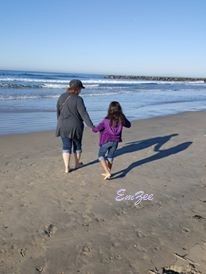 Winter stroll on the beach with my granddaughter...Breathtaking!