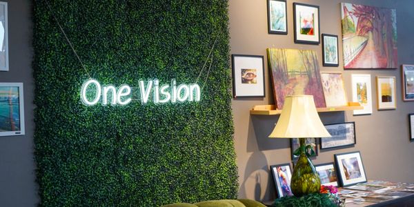 Photo of words "one vision".