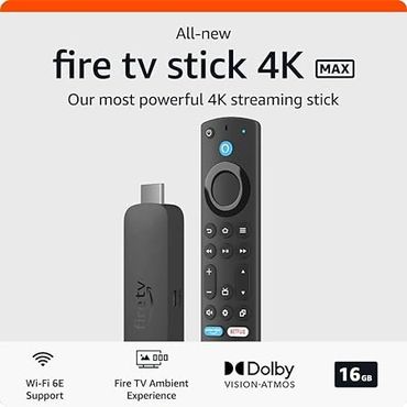 All-new Amazon Fire TV Stick 4K Max, supports Wi-Fi 6E, Ambient Experience