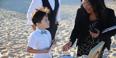 Your son as your witness at renewal of vows Maroubra Beach