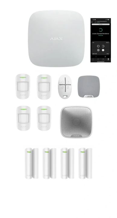 Ajax Wireless Alarm System Perth Security Metro Kit Iphone Android White Modern Slick Future
