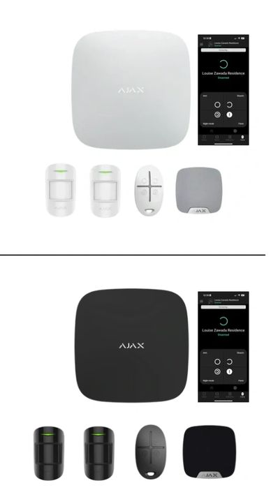 Ajax Wireless Alarm System Perth Security Metro Kit Iphone Android White Modern Slick Future Proof