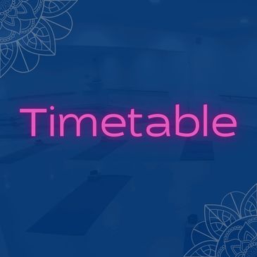 Yoga Classes in Edinburgh timetable.  Flow Yoga, Power Yoga, Restorative Yoga.