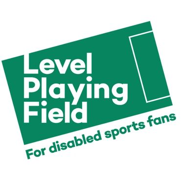 Level Playing Field badge.
For Disabled Sports Fans.
