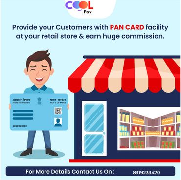 Promote PAN card services at your store and earn commissions with Cool Pay.