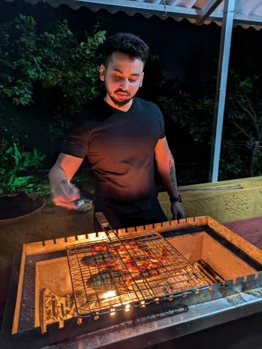 Enjoy barbeque on special orders.