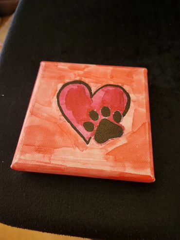 Heart with pawprint