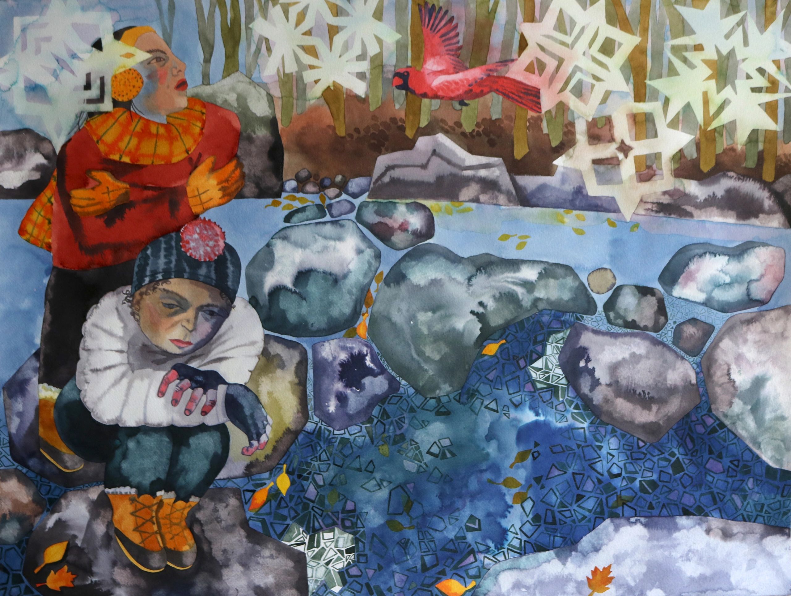 Ice at Wyman Park
24x18"
Ink on paper, 2022