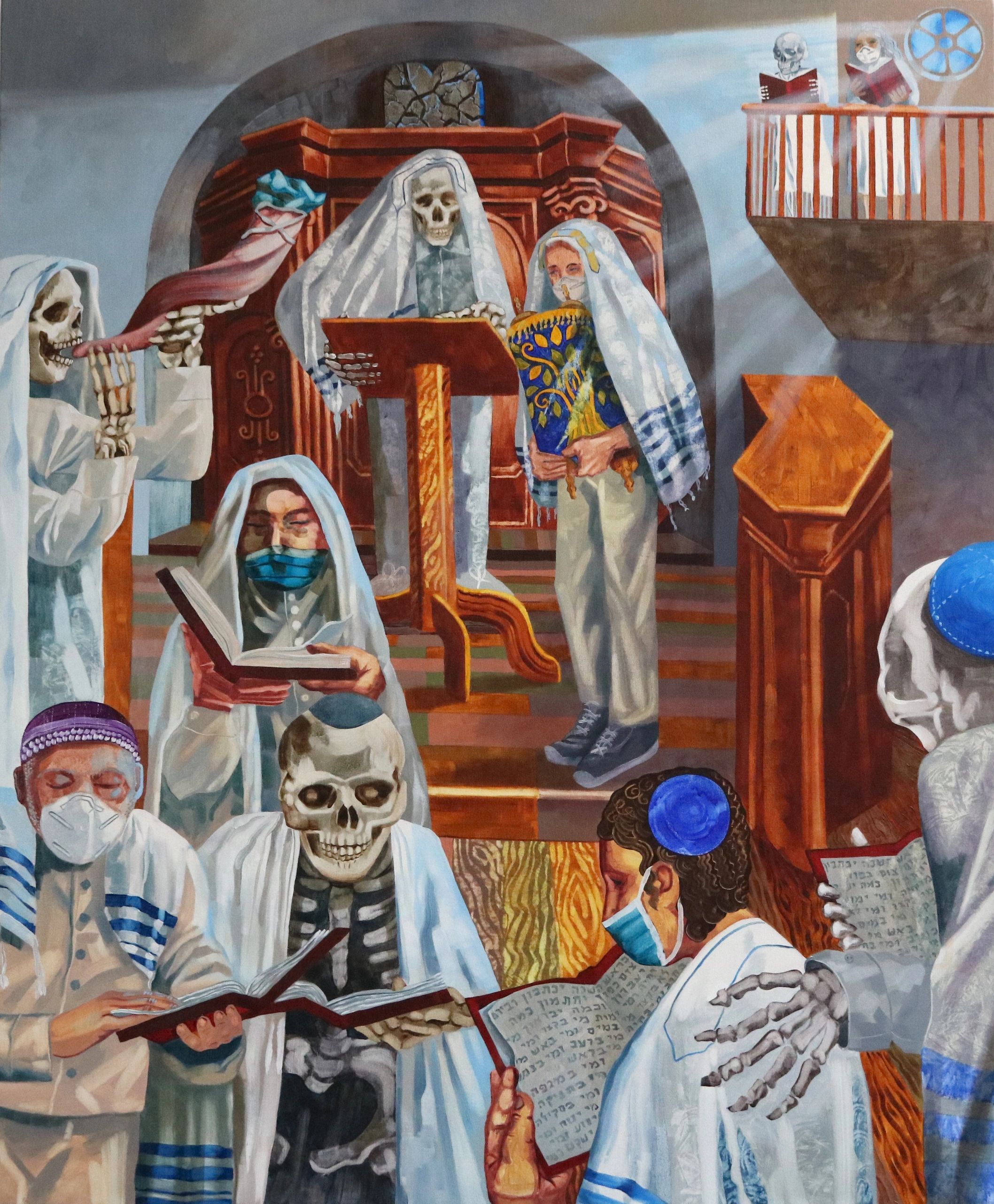 Danse Macabre: And Who by Plague II
40x48"
Oil on canvas, 2022