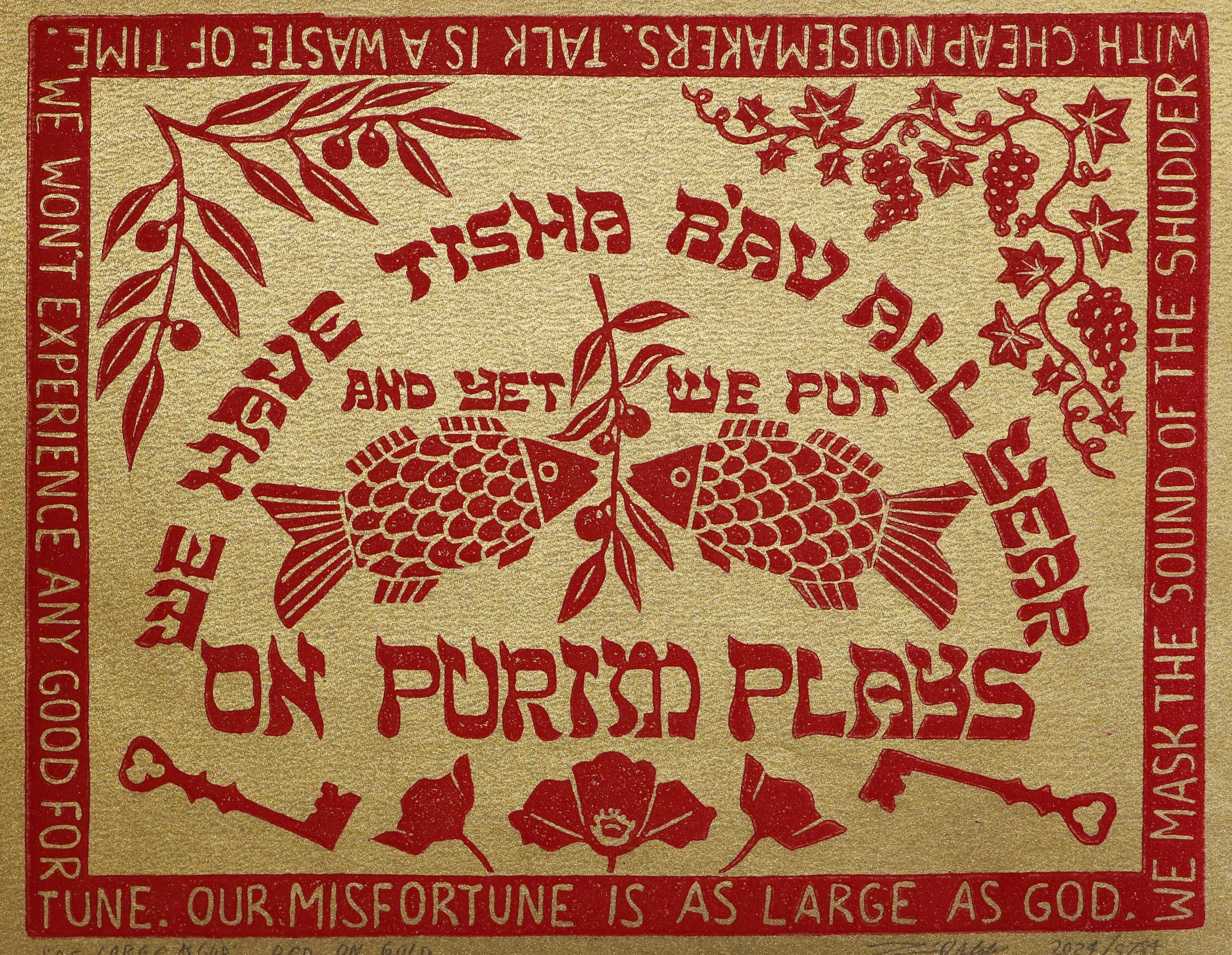 As Large as God
Red on gold