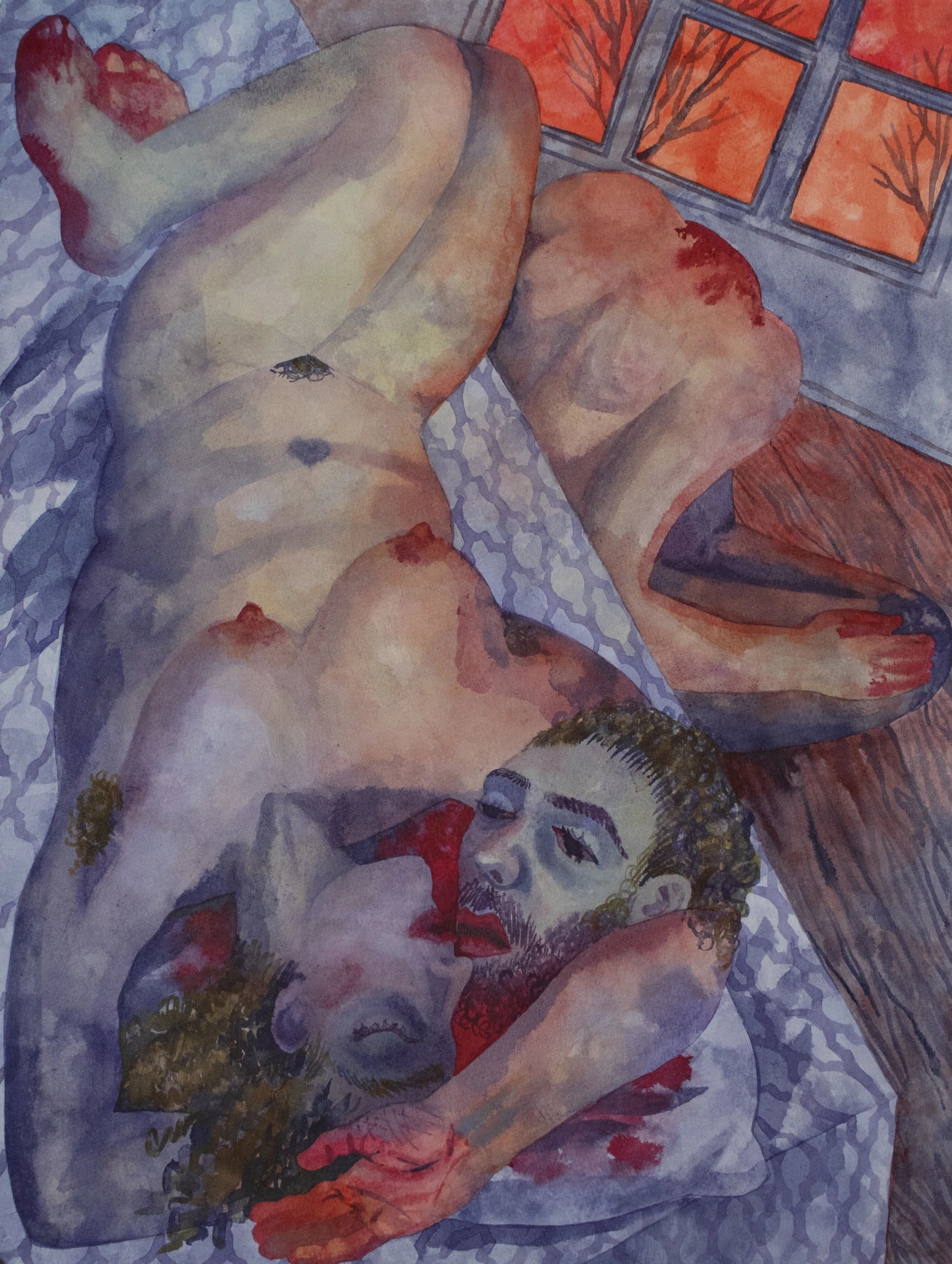 Judith Kissing the Head of Holofernes
15x20"
Ink on paper, 2019