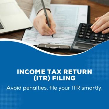 Income Tax Return (ITR) filing advertisement.