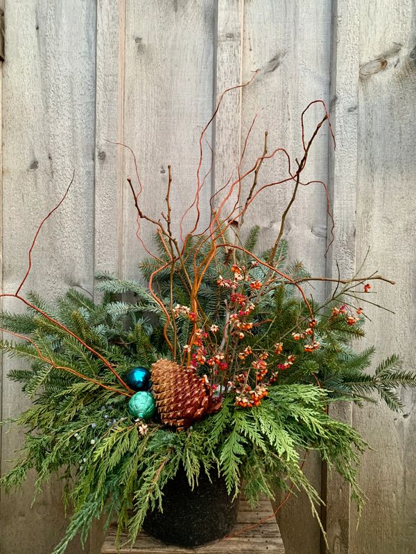Winter Outdoor Christmas/Holiday Planter