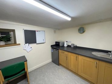 Kitchenette and break space for therapists working at North House