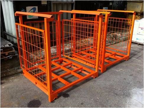 wire mesh nestable pallet tainer